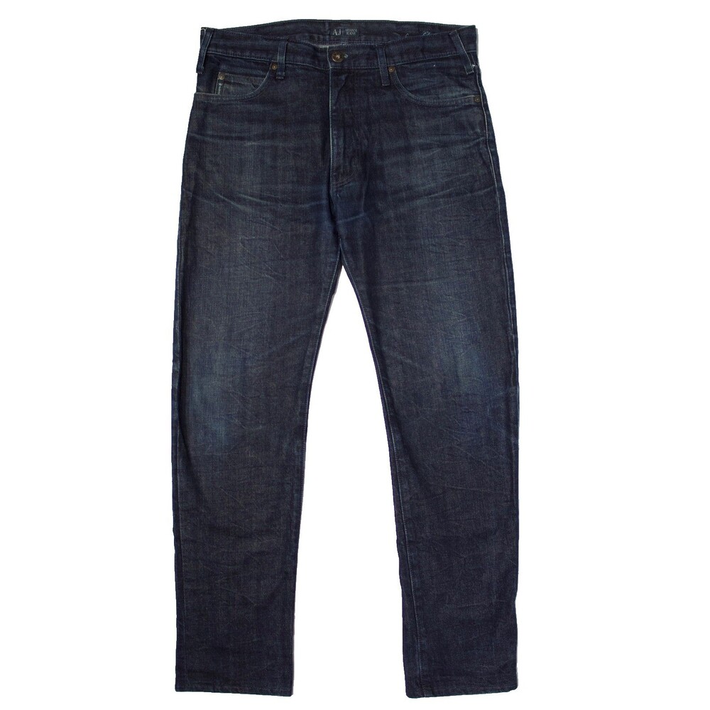 Armani Jeans GA Slim Fit Dark Wash Jeans Men Size 34x32 (35 x 31.5 Actual) J1